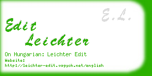 edit leichter business card
